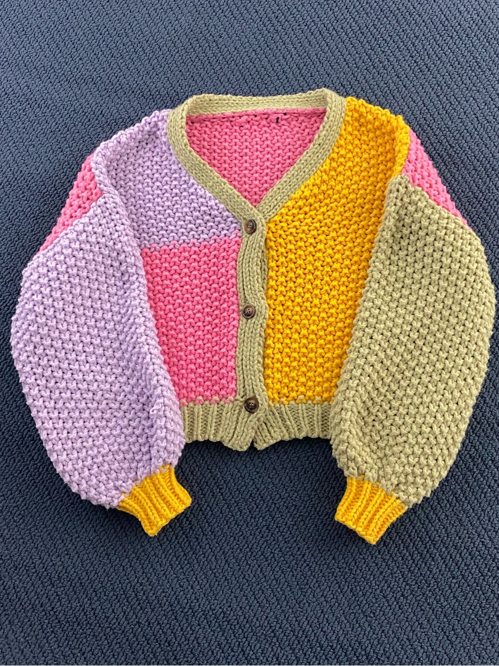 Vintage Mulit-Coloured Cardigan Knit Sweater